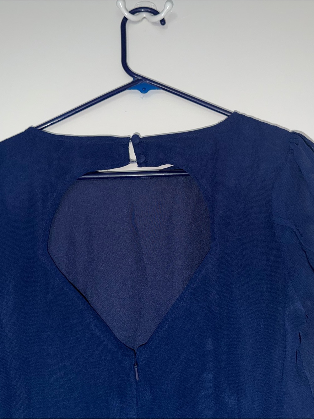 Frack and Frill Navy Blue Embroidered Floral Dress Size 14 Cottagecore Boho - Picture 7 of 8